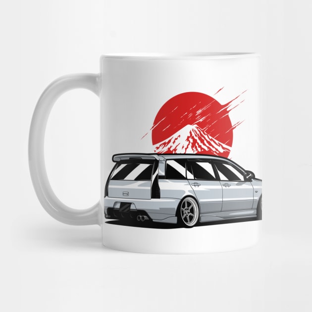 Silver Lancer Evo Wagon by KaroCars